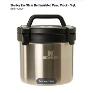 Stanley The Stays Hot Insulated Camp Crock - 3 qt. - Stainless Steel NWT